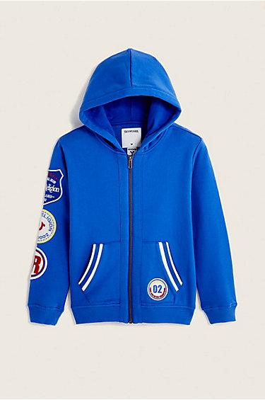 Retro Patch Toddler/little Kids Hoodie | Bright Blue | Size 2t | True Religion