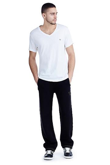 Qt Stitch Slim Mens Sweatpant | Black | Size Small | True Religion
