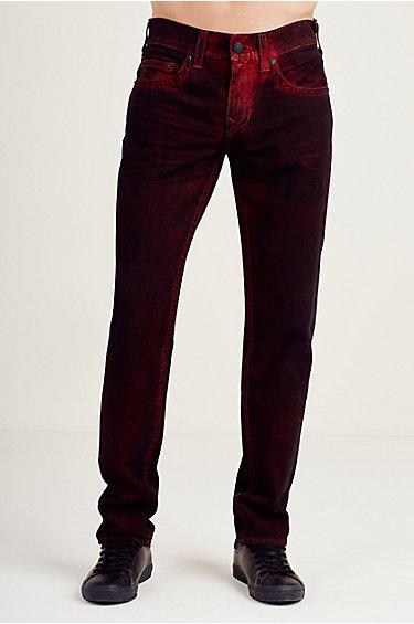 True Religion Skinny Dark Red Mens Jean - Vintage Red