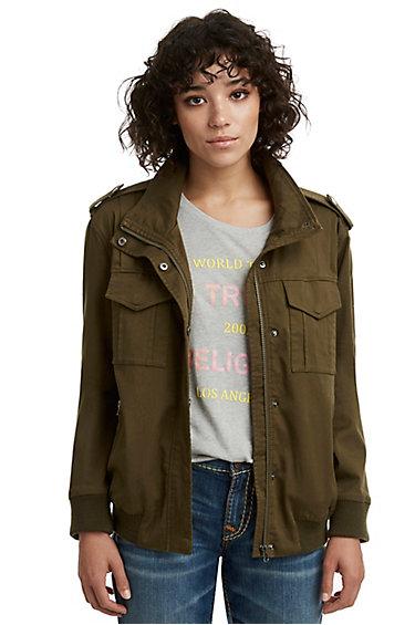 Womens Utility Jacket | Miltary | Size X Small | True Religion