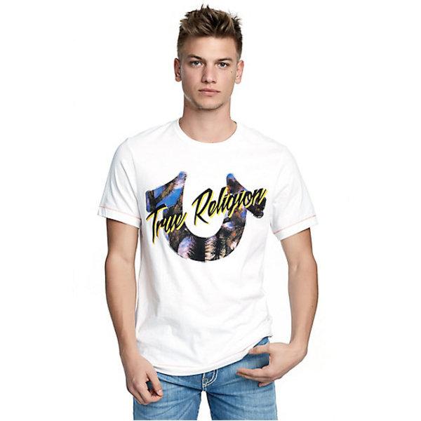 Mens Desert Mirage Logo Tee | White | Size X Small | True Religion