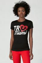 True Religion True Loves Miami Womens T-shirt - Black