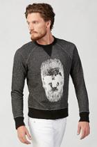True Religion Skull Print Raglan Mens Sweatshirt - Black/black