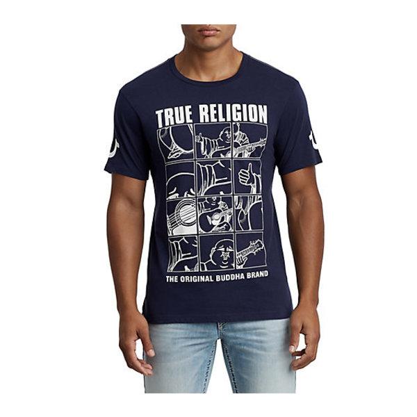 Men's Buddha Crew Neck Tee | Navy | Size X Small | True Religion