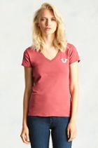 True Religion Logo Womens Tee - Dusty Rose