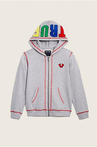 Toddler/little Kids Pop True Hoody | Heather Grey | Size 4 | True Religion