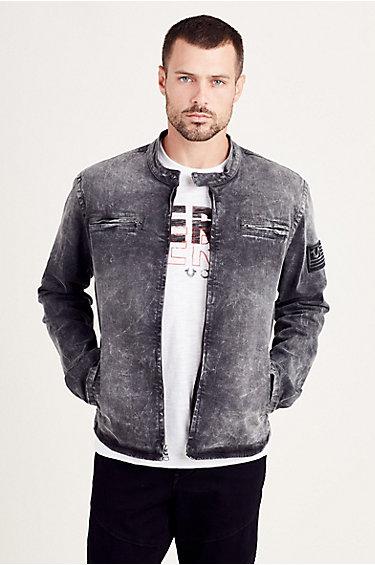 Slim Moto Mens Jacket | Black | Size X Small | True Religion