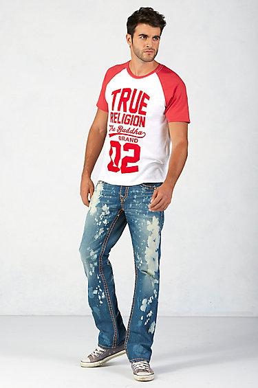 True Religion Hand Picked Straight Super T Mens Jean - City Shadows