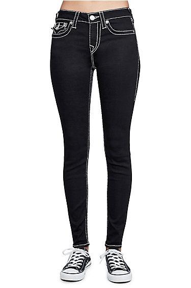 Women's Super Skinny Fit Big T Jean | Body Rinse Black | Size 23 | True Religion