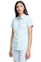 Women's Denim Button Down Shirt | Sunrise | Size X Small | True Religion