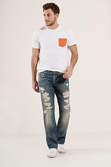 True Religion Ricky Straight Mens Jean - Rough City