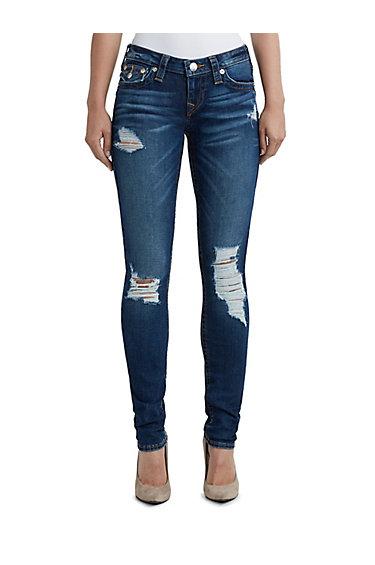 Women's Skinny Fit Distressed Jean | Meteor Shower | Size 23 | True Religion