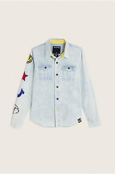Patch Toddler/little Kids Shirt | Chambray | Size 6 | True Religion
