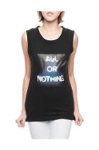 True Religion All Or Nothing Womens Muscle T-shirt - Anthracite