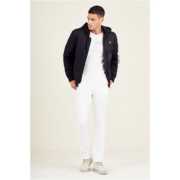 Hooded Mens Bomber Jacket | Black | Size X Small | True Religion