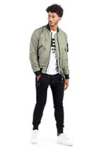 Mens Classic Bomber Jacket | Army  | Size 3x Large | True Religion