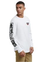 Mens Ls Branded Sleeve Tee | White | Size X Small | True Religion