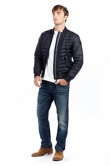 Mens Puffy Bomber Jacket | Night Blue  | Size Xx Large | True Religion