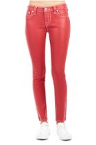 Women's Skinny Fit Luster-coated Jean | Ruby Red | Size 25 | True Religion