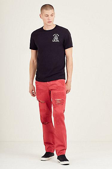 Geno Slim Mens Pant | Ruby Red | Size 30 | True Religion