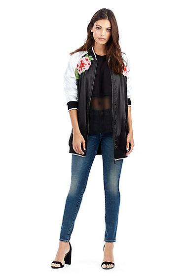 Womens Sheer Panel Top | Black | Size X Small | True Religion