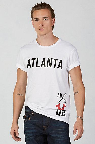 Atlanta Graphic Mens T-shirt | Optic White | Size X Large | True Religion