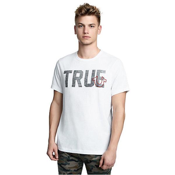 Mens True Logo Graphic Tee | White | Size X Small | True Religion