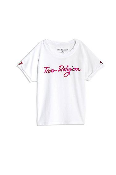 Kids Gradient Tee | White | Size Small | True Religion