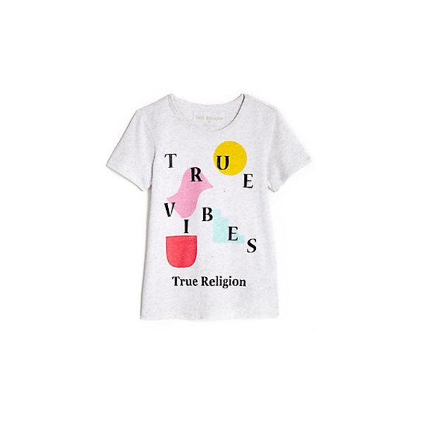 True Vibes Kids Tee | White | Size Medium | True Religion