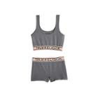 Womens Bralette And Short Set | Charcoal/cherokee | Size X Small | True Religion