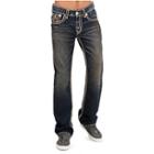 Men's Straight Fit Natural Stitch Jean | Whiskey Barrel | Size 34 | True Religion