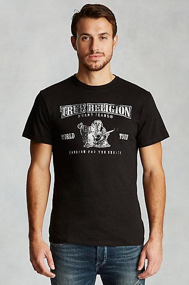 True Religion World Tour Mens Tee - Black