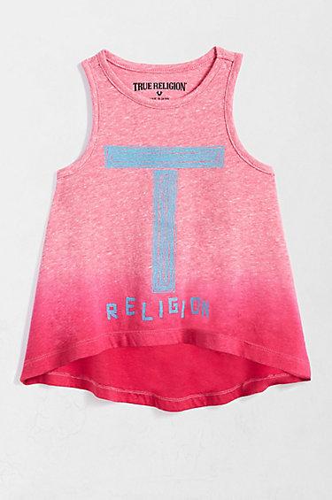 True Religion Bleached True Toddler Tank - Pink Agate