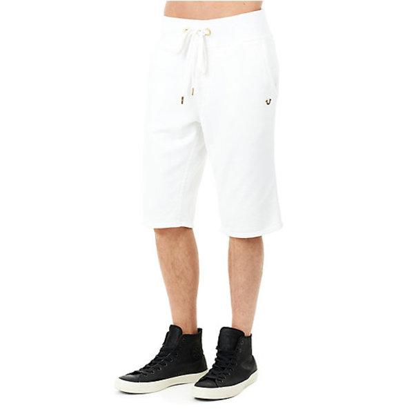 Mens Basic Sweat Short | White | Size Small | True Religion