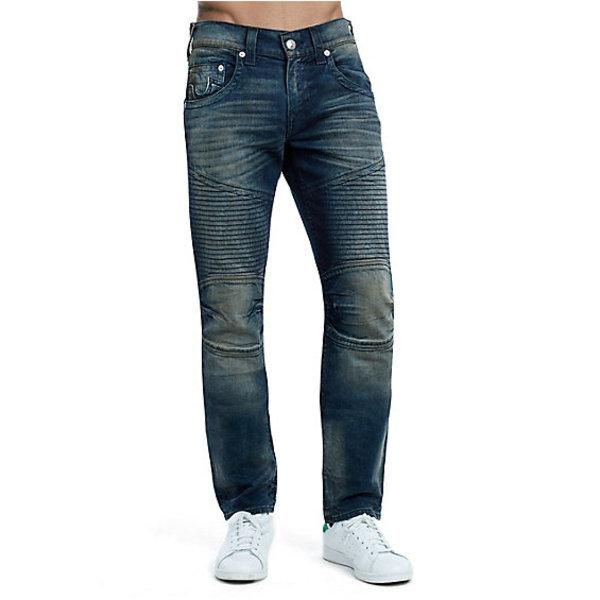 Men's Skinny Fit Run Stitch Moto Jean | Stand Off | Size 31 | True Religion