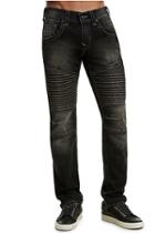 Men's Slim Fit Pleated Moto Jean | Loose Pavement | Size 27 | True Religion