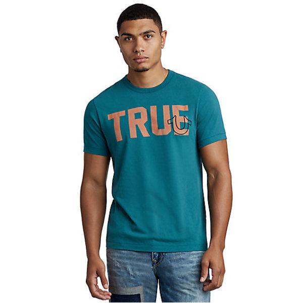 Mens True Logo Graphic Tee | Blue | Size Small | True Religion