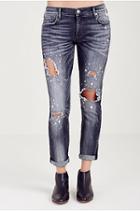 True Religion Liv Relaxed Skinny Crystal Womens Jean