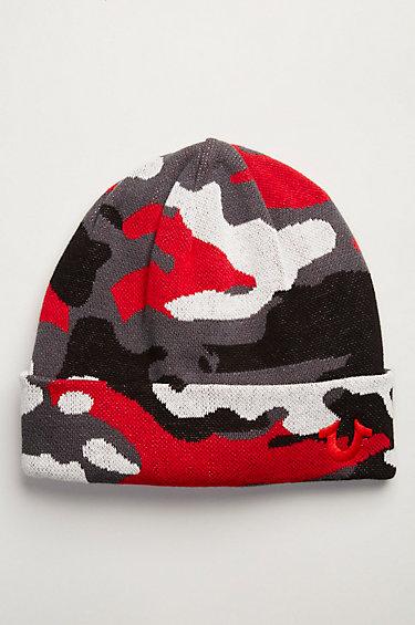 True Religion Camo Watch Cap - True Red