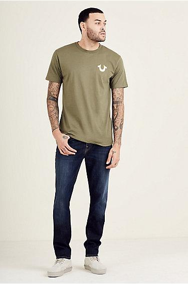 Metallic Gold Buddha Puff Mens Tee | Green | Size X Small | True Religion