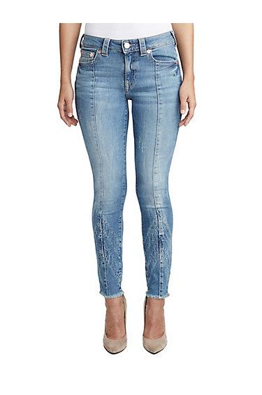 Jennie Curvy Skinny Womens Jean | Straight Edge Indigo | Size 23 | True Religion