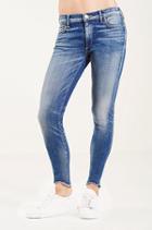 Super Skinny Mullet Hem Womens Jean | Authentic Indigo | Size 23 | True Religion
