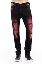 Mens Distressed Rocco Skinny Jean | Red Blaze | Size 29 | True Religion