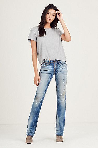 Billie Straight Cable Stitch Womens Jean | Faded District | Size 30 | True Religion
