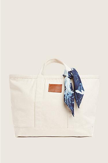 True Religion Canvas Tote Bag - Natural