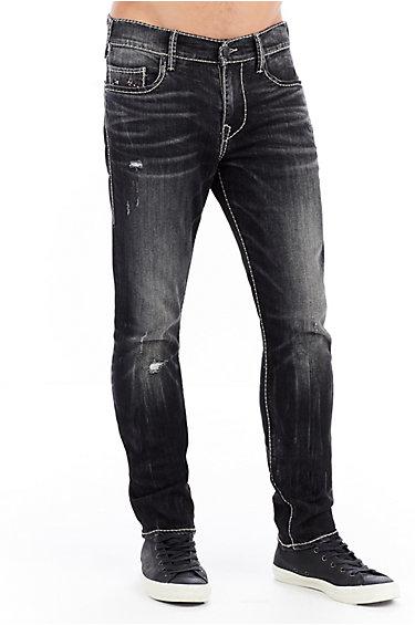 Mens Cable Stitch Rocco Skinny Jean | Night Trail | Size 40 | True Religion