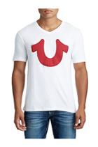 Mens Sketch Stitch Logo Tee | White | Size X Small | True Religion