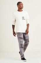 Double Layer Mens Tee | Off White | Size Small | True Religion