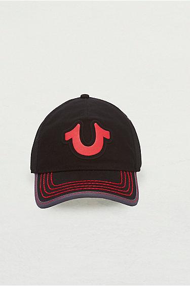 True Religion Horseshoe Puff Baseball Cap - Black