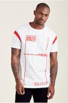 Men's Elongated Football Tee | White/red | Size X Small | True Religion